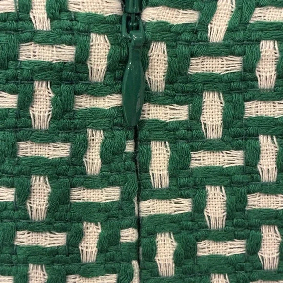 Vtg Talbots Green Old Money Tweed Basketweave Pencil Skirt Size‎ 6 Quiet Luxury - Picture 4 of 9
